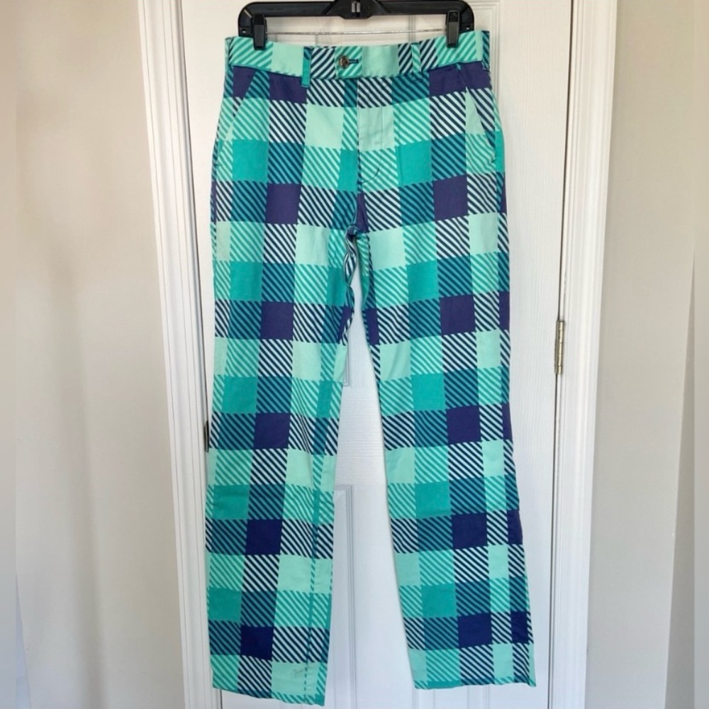 Loudmouth Menβs Freeport Plaid Golf Pants Size 34x33